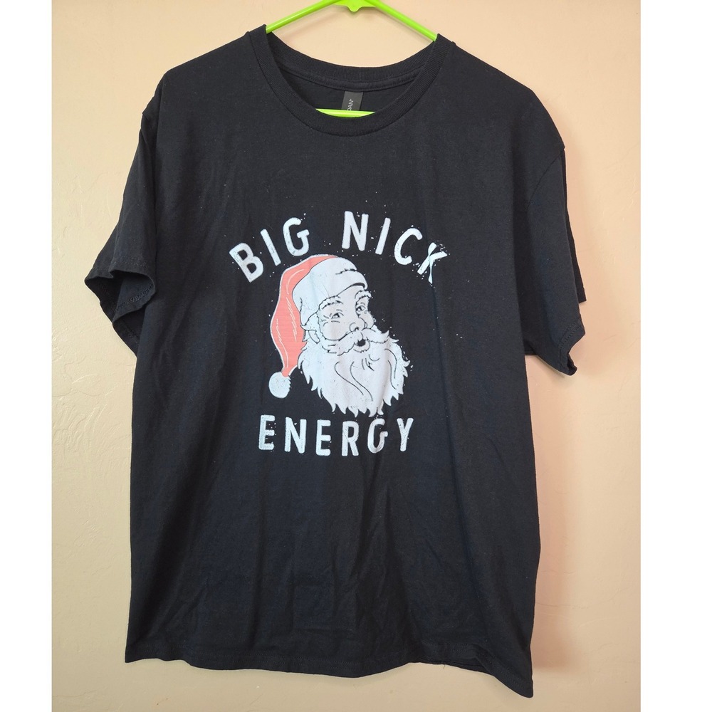 St. Nick, Santa Claus Graphic Tee Black Men's Large